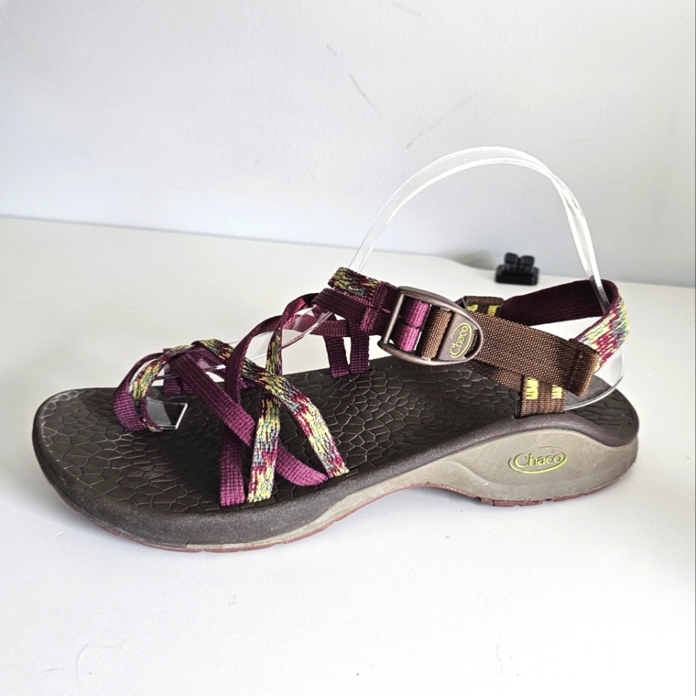 Chaco Women's Multicolor Strappy Sandals - Plum and Brown